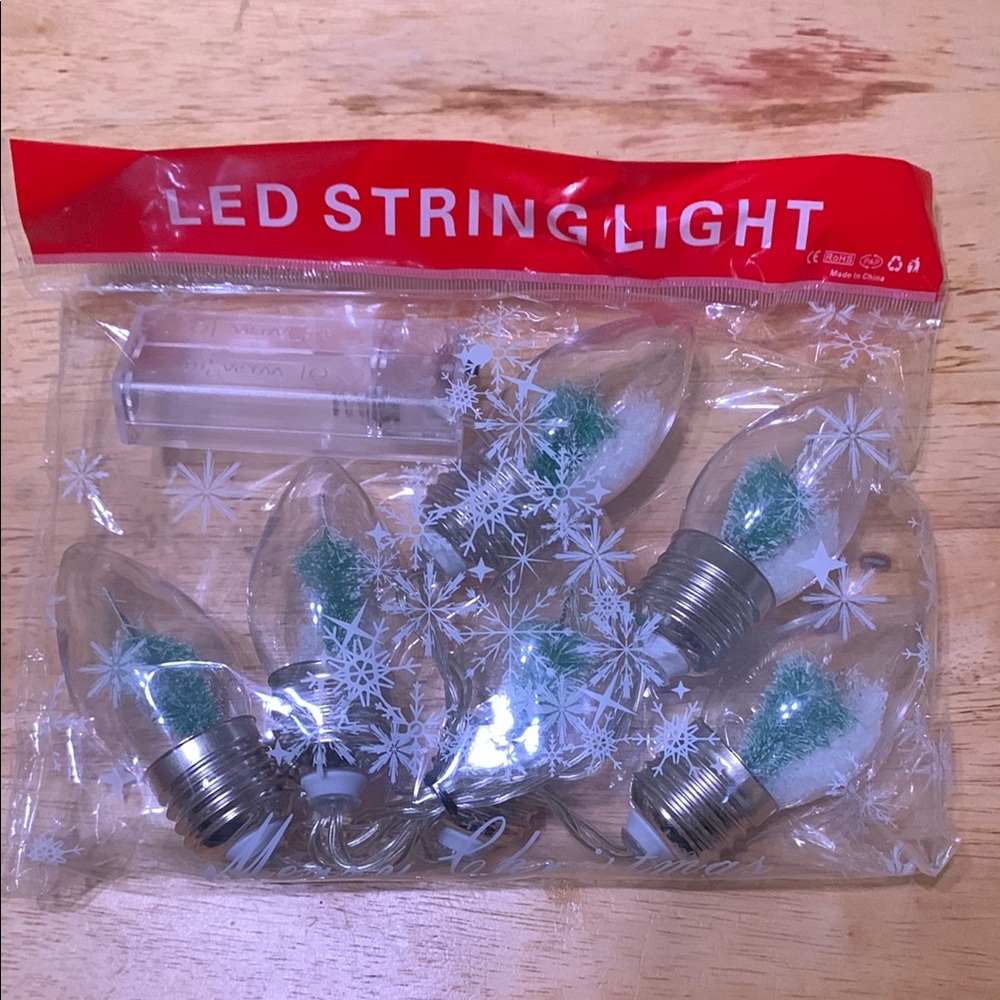 LED String Light with Green Trees